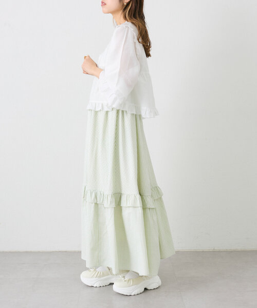 w closet（ダブルクローゼット）の「フリルショートブラウス（シャツ/ブラウス・レディース・オフホワイト/ピンク/ブラック・FREE）」の19枚目の写真