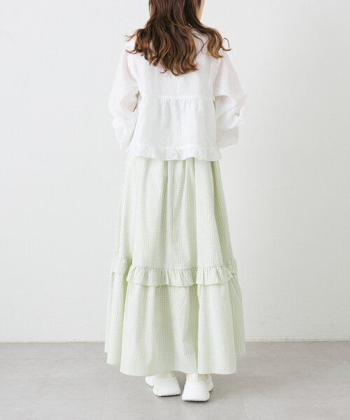 w closet（ダブルクローゼット）の「フリルショートブラウス（シャツ/ブラウス・レディース・オフホワイト/ピンク/ブラック・FREE）」の20枚目の写真