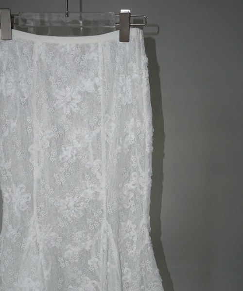 chuclla(チュクラ)の「【YOUYILIN】シアーレイヤードレース マーメイドスカート CHYOUW25s003(スカート・レディース・ホワイト・L/M/S)」の12枚目の写真