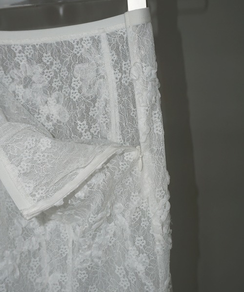 chuclla(チュクラ)の「【YOUYILIN】シアーレイヤードレース マーメイドスカート CHYOUW25s003(スカート・レディース・ホワイト・L/M/S)」の14枚目の写真