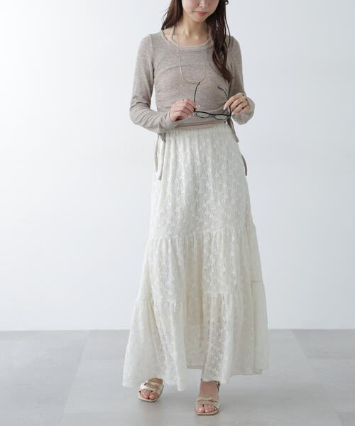 FREE'S MART（フリーズマート）の「◆ホルターネックレイヤードサイドドロストカットソー（Tシャツ/カットソー・レディース・ブラウン/イエロー/ベージュ/ネイビー/グレー・FREE）」の9枚目の写真