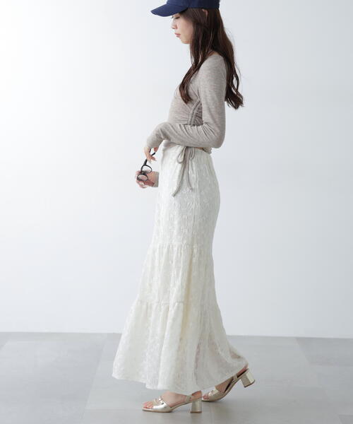 FREE'S MART（フリーズマート）の「◆ホルターネックレイヤードサイドドロストカットソー（Tシャツ/カットソー・レディース・ブラウン/イエロー/ベージュ/ネイビー/グレー・FREE）」の11枚目の写真