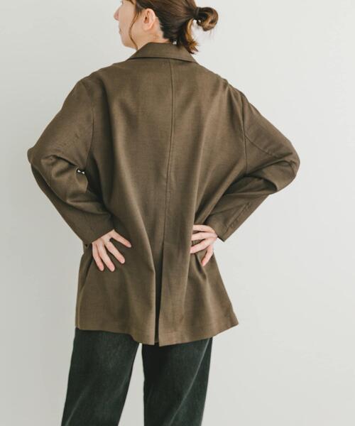 ITEMS URBANRESEARCH（アイテムズ アーバンリサーチ）の「リネンライクジャケット（その他アウター・レディース・ブラウン/ライトベージュ・FREE）」の15枚目の写真