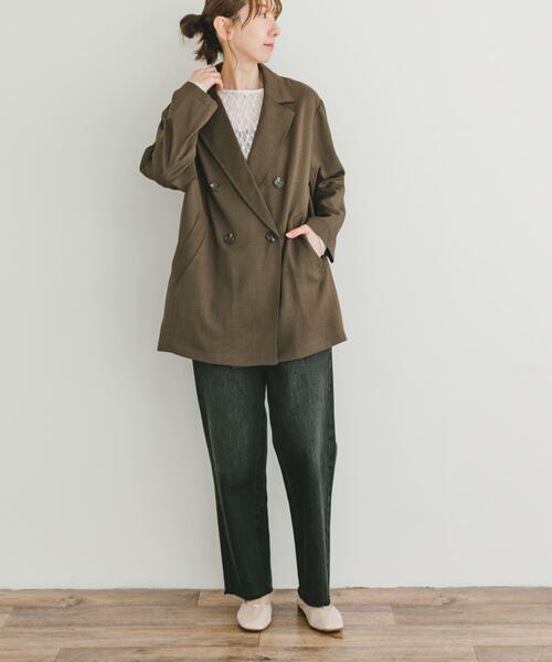 ITEMS URBANRESEARCH（アイテムズ アーバンリサーチ）の「リネンライクジャケット（その他アウター・レディース・ブラウン/ライトベージュ・FREE）」の16枚目の写真