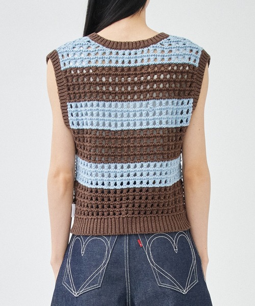 BASICKS/ベーシックス】Stripe Rugby Womens Knit/ストライプ