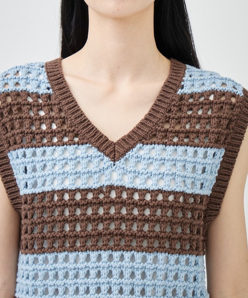 BASICKS/ベーシックス】Stripe Rugby Womens Knit/ストライプ