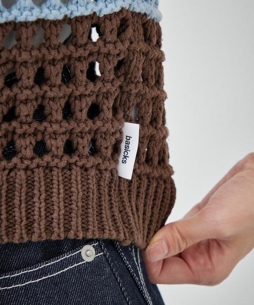 BASICKS/ベーシックス】Stripe Rugby Womens Knit/ストライプ