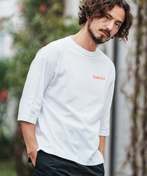 felkod | mlt5092- Dry touch Relax Silhouette 3-4 Sleeve Embroidery Tee Tシャツ(Tシャツ/カットソー)