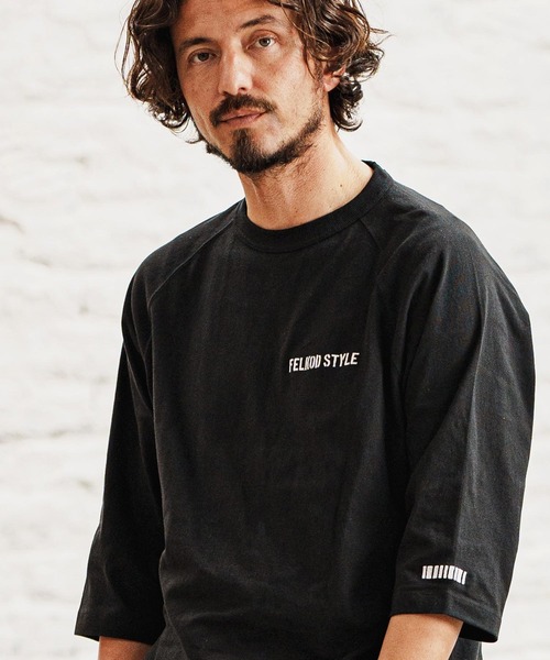 felkod(フィルコッド)の「mlt5092- Dry touch Relax Silhouette 3-4 Sleeve Embroidery Tee Tシャツ(Tシャツ/カットソー・メンズ・ホワイト×ピンク/ホワイト/ブラック・M/S/XL/L)」の3枚目の写真