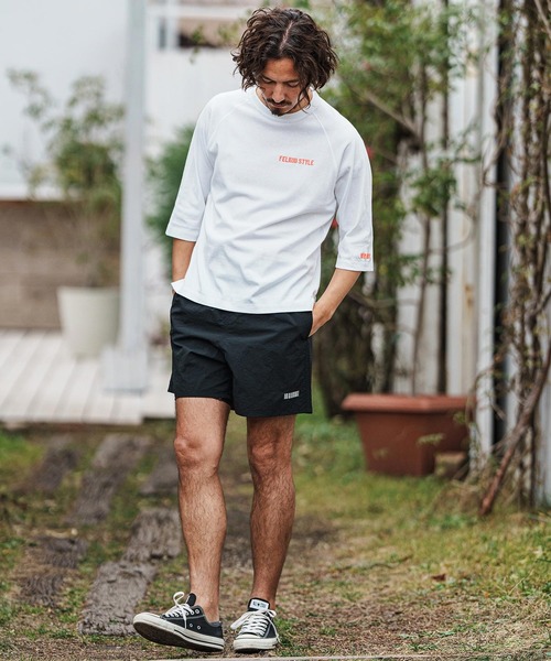 felkod(フィルコッド)の「mlt5092- Dry touch Relax Silhouette 3-4 Sleeve Embroidery Tee Tシャツ(Tシャツ/カットソー・メンズ・ホワイト×ピンク/ホワイト/ブラック・M/S/XL/L)」の9枚目の写真