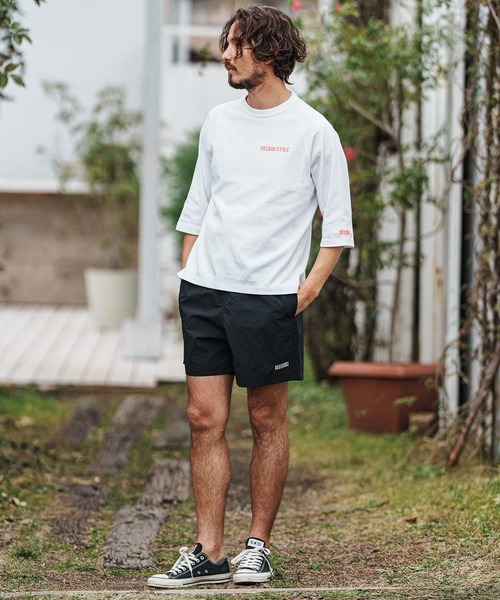 felkod(フィルコッド)の「mlt5092- Dry touch Relax Silhouette 3-4 Sleeve Embroidery Tee Tシャツ(Tシャツ/カットソー・メンズ・ホワイト×ピンク/ホワイト/ブラック・M/S/XL/L)」の10枚目の写真
