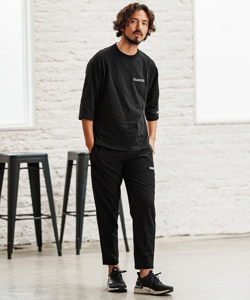 felkod(フィルコッド)の「mlt5092- Dry touch Relax Silhouette 3-4 Sleeve Embroidery Tee Tシャツ(Tシャツ/カットソー・メンズ・ホワイト×ピンク/ホワイト/ブラック・M/S/XL/L)」の14枚目の写真