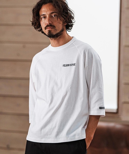 felkod(フィルコッド)の「mlt5092- Dry touch Relax Silhouette 3-4 Sleeve Embroidery Tee Tシャツ(Tシャツ/カットソー・メンズ・ホワイト×ピンク/ホワイト/ブラック・M/S/XL/L)」の17枚目の写真