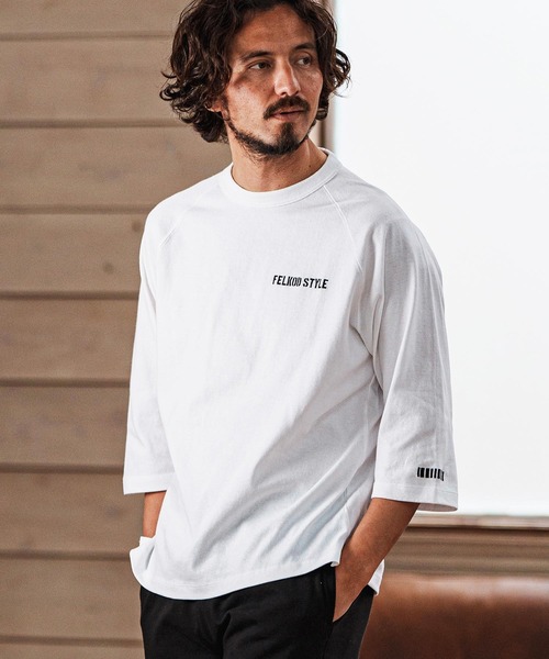 felkod(フィルコッド)の「mlt5092- Dry touch Relax Silhouette 3-4 Sleeve Embroidery Tee Tシャツ(Tシャツ/カットソー・メンズ・ホワイト×ピンク/ホワイト/ブラック・M/S/XL/L)」の19枚目の写真