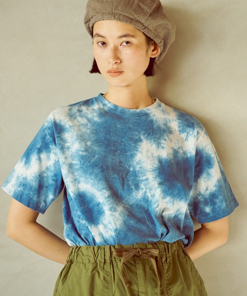 OMNIGOD（オムニゴッド）の「[OMNIGOD womens / オムニゴッド] 天竺 ショートスリーブTシャツ (Indigo)（Tシャツ/カットソー・レディース・ネイビー系/グレー系その他・0）」の2枚目の写真