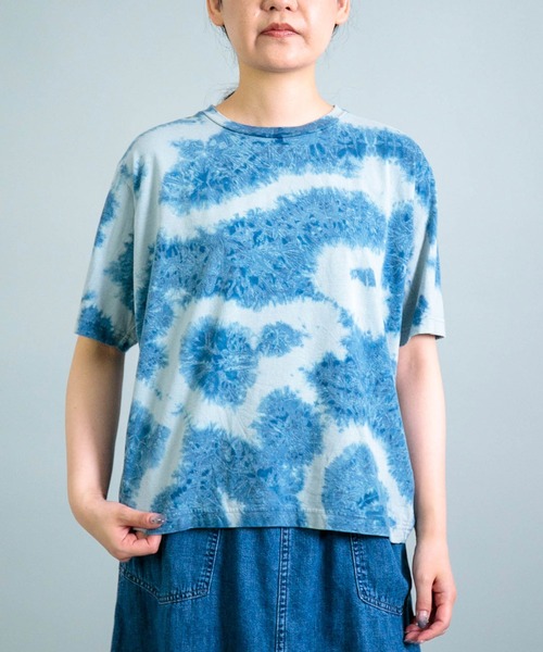 OMNIGOD（オムニゴッド）の「[OMNIGOD womens / オムニゴッド] 天竺 ショートスリーブTシャツ (Indigo)（Tシャツ/カットソー・レディース・ネイビー系/グレー系その他・0）」の7枚目の写真