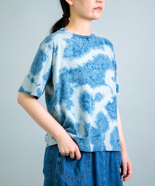 OMNIGOD（オムニゴッド）の「[OMNIGOD womens / オムニゴッド] 天竺 ショートスリーブTシャツ (Indigo)（Tシャツ/カットソー・レディース・ネイビー系/グレー系その他・0）」の8枚目の写真