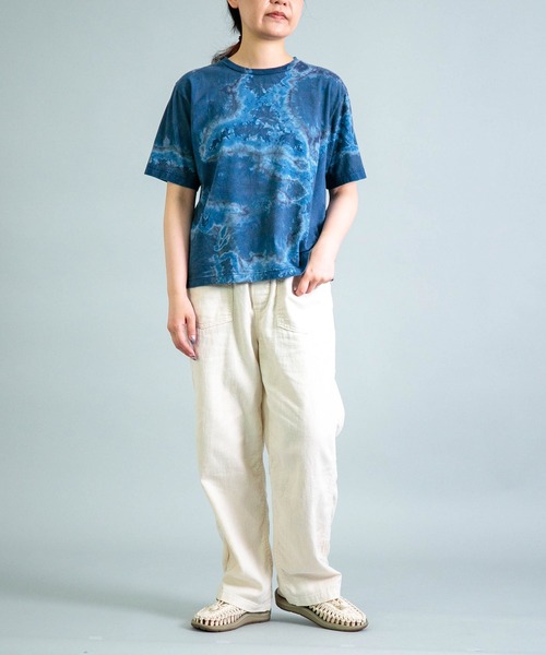 OMNIGOD（オムニゴッド）の「[OMNIGOD womens / オムニゴッド] 天竺 ショートスリーブTシャツ (Indigo)（Tシャツ/カットソー・レディース・ネイビー系/グレー系その他・0）」の3枚目の写真