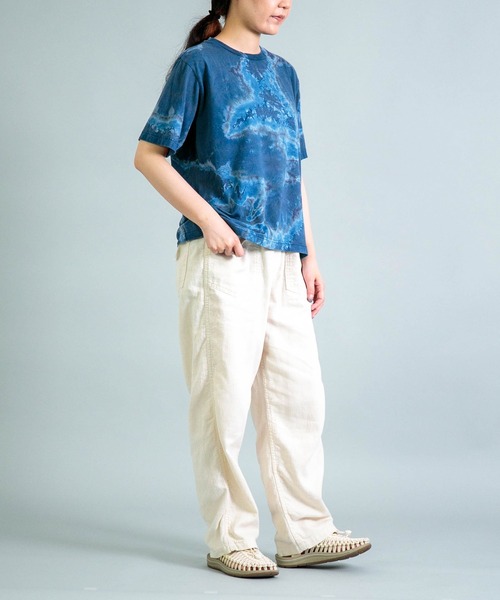 OMNIGOD（オムニゴッド）の「[OMNIGOD womens / オムニゴッド] 天竺 ショートスリーブTシャツ (Indigo)（Tシャツ/カットソー・レディース・ネイビー系/グレー系その他・0）」の4枚目の写真