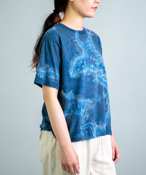 OMNIGOD（オムニゴッド）の「[OMNIGOD womens / オムニゴッド] 天竺 ショートスリーブTシャツ (Indigo)（Tシャツ/カットソー・レディース・ネイビー系/グレー系その他・0）」の19枚目の写真