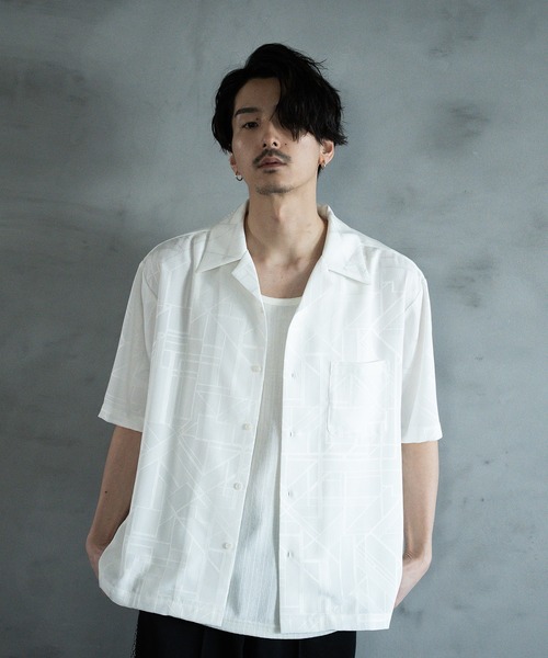 m.a+ / エムエークロス | 楊柳 ラウンドカラー シャツ | ブラック | レディース セーラーカラー 楊柳シャツ シャツ レディース 長袖 楊柳・(100