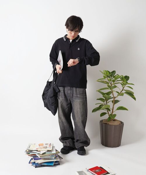 FFEIN（フェイン）の「【FFEIN（フェイン）】衿ライン長袖ポロシャツ / ポロシャツ 鹿の子 Tシャツ 長袖 ワンポイント（ポロシャツ・メンズ・サンドベージュ/ネイビー/ブラック/オフホワイト・SMALL/MEDIUM/LARGE）」の21枚目の写真