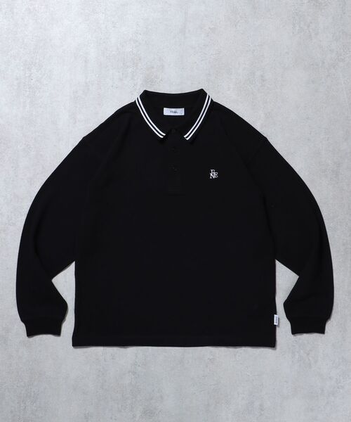 FFEIN（フェイン）の「【FFEIN（フェイン）】衿ライン長袖ポロシャツ / ポロシャツ 鹿の子 Tシャツ 長袖 ワンポイント（ポロシャツ・メンズ・サンドベージュ/ネイビー/ブラック/オフホワイト・SMALL/MEDIUM/LARGE）」の7枚目の写真