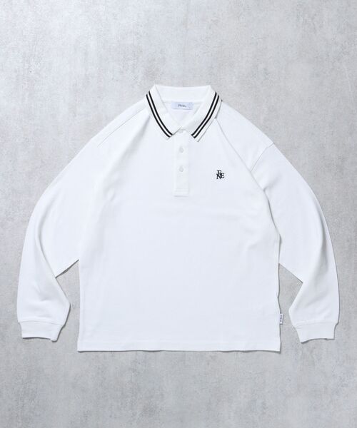 FFEIN（フェイン）の「【FFEIN（フェイン）】衿ライン長袖ポロシャツ / ポロシャツ 鹿の子 Tシャツ 長袖 ワンポイント（ポロシャツ・メンズ・サンドベージュ/ネイビー/ブラック/オフホワイト・SMALL/MEDIUM/LARGE）」の10枚目の写真