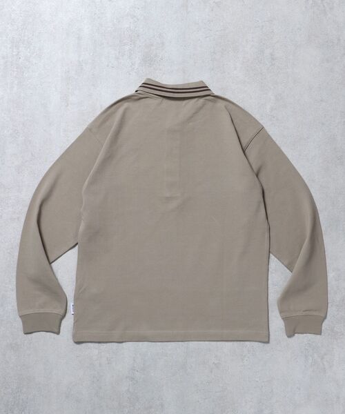 FFEIN（フェイン）の「【FFEIN（フェイン）】衿ライン長袖ポロシャツ / ポロシャツ 鹿の子 Tシャツ 長袖 ワンポイント（ポロシャツ・メンズ・サンドベージュ/ネイビー/ブラック/オフホワイト・SMALL/MEDIUM/LARGE）」の14枚目の写真