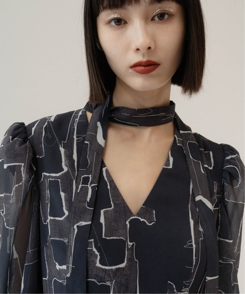 puff sleeve sheer one piece（ワンピース）｜Knuth Marf