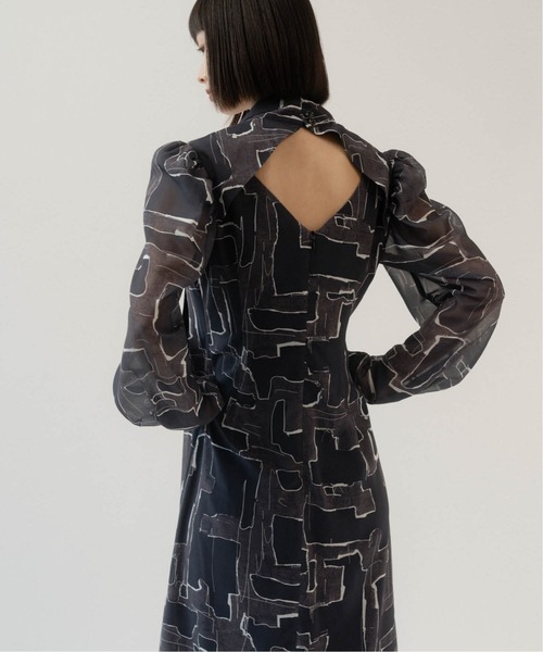 Knuth Marf(クヌースマーフ)の「puff sleeve sheer one piece(ワンピース・レディース・ブラック/その他・X-SMALL/SMALL/MEDIUM)」の18枚目の写真