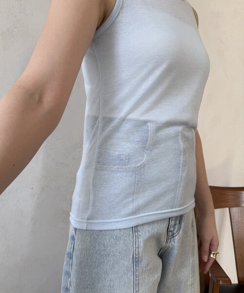 DouDou(ドゥドゥ)の「【WEB限定】セットTEE(Tシャツ/カットソー・レディース・オフホワイト/ライトグレー・FREE)」の16枚目の写真