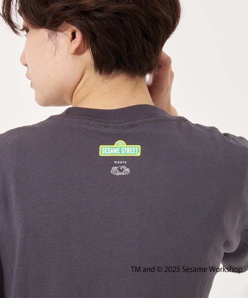 FRUIT OF THE LOOM（フルーツオブザルーム）の「SESAME STREET×FTL Illust T-Shirt F / コラボ / セサミストリート / 半袖 / 前面 / キャラクター / イラスト / プリント / ワンポイント / ロゴ / ユニセックス（Tシャツ/カットソー・メンズ・ホワイト/ブラック・S/M/L）」の5枚目の写真