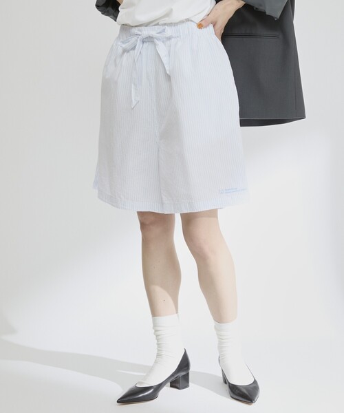 Firsthand(ファーストハンド)の「MA Firsthand/マ ファーストハンド BASIC LOGO STRIPE SHORT PANTS / ベーシックロゴストライプショーツ(その他パンツ・レディース・ピンク/ホワイト/サックスブルー・FREE)」の19枚目の写真