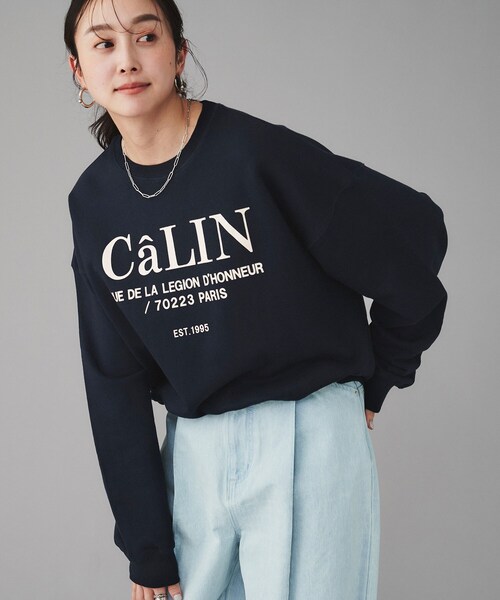 UNTITLED（アンタイトル）の「◆【Ca_CHIGNON】別注ロゴスウェット（スウェット・レディース・グレー/ベージュ/ネイビー・02）」の3枚目の写真