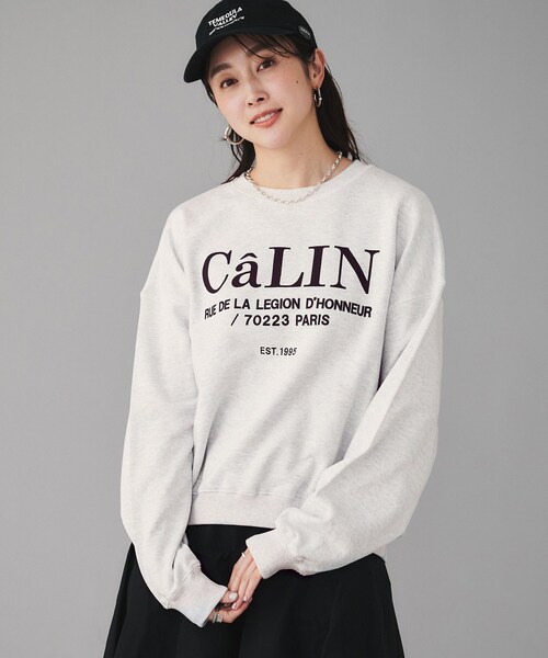UNTITLED（アンタイトル）の「◆【Ca_CHIGNON】別注ロゴスウェット（スウェット・レディース・グレー/ベージュ/ネイビー・02）」の2枚目の写真