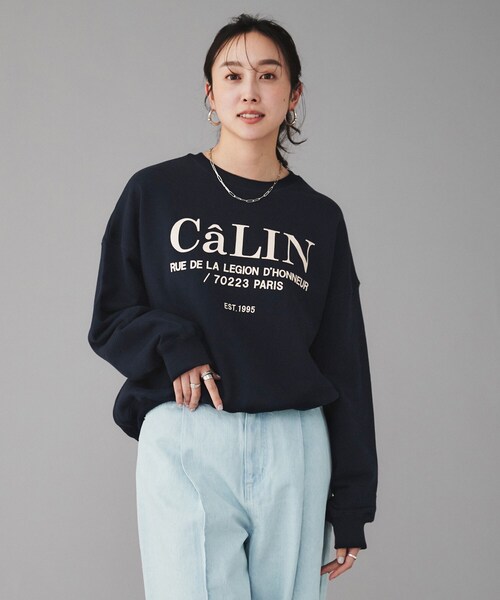 UNTITLED（アンタイトル）の「◆【Ca_CHIGNON】別注ロゴスウェット（スウェット・レディース・グレー/ベージュ/ネイビー・02）」の20枚目の写真