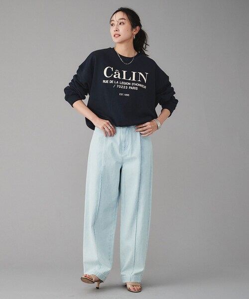 UNTITLED（アンタイトル）の「◆【Ca_CHIGNON】別注ロゴスウェット（スウェット・レディース・グレー/ベージュ/ネイビー・02）」の22枚目の写真