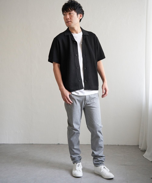 ikka（イッカ）の「【2点セット】GOKU楽ニットシャツインナーセット（ニット/セーター・メンズ・ブラック/ベージュ・M/L/XL/S）」の18枚目の写真