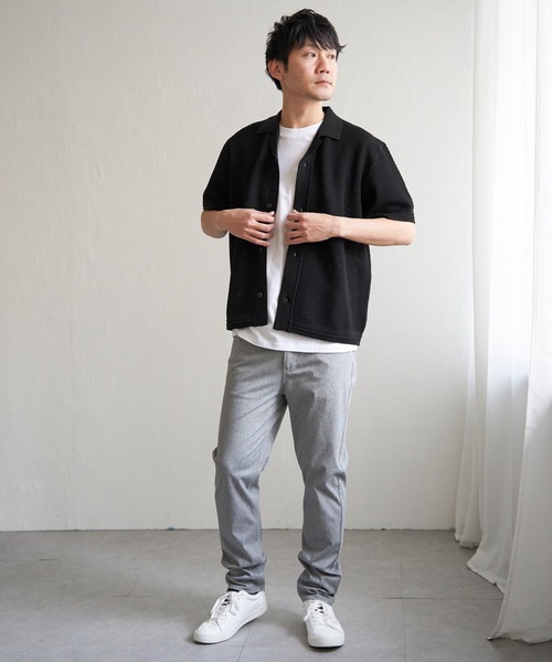 ikka（イッカ）の「【2点セット】GOKU楽ニットシャツインナーセット（ニット/セーター・メンズ・ブラック/ベージュ・M/L/XL/S）」の19枚目の写真
