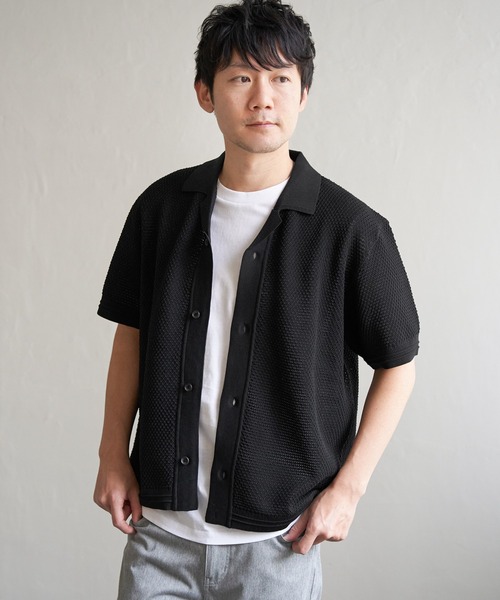 ikka（イッカ）の「【2点セット】GOKU楽ニットシャツインナーセット（ニット/セーター・メンズ・ブラック/ベージュ・M/L/XL/S）」の20枚目の写真