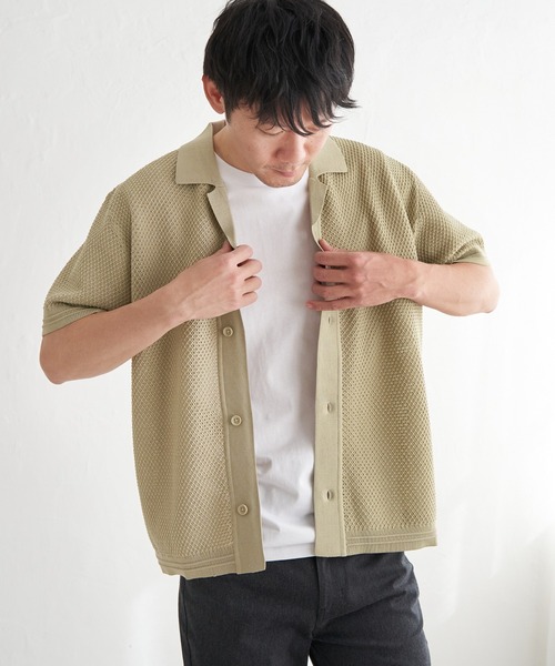 ikka（イッカ）の「【2点セット】GOKU楽ニットシャツインナーセット（ニット/セーター・メンズ・ブラック/ベージュ・M/L/XL/S）」の3枚目の写真
