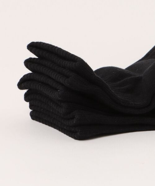 HANES（ヘインズ）の「HANES/ヘインズ ソックス QUARTER LENGTH SOCKS 3足組 クォーターレングス HMSCB201（ソックス/靴下・メンズ・ブラック/ホワイト・M/S）」の3枚目の写真