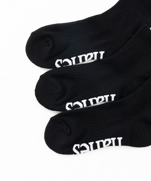 HANES（ヘインズ）の「HANES/ヘインズ ソックス QUARTER LENGTH SOCKS 3足組 クォーターレングス HMSCB201（ソックス/靴下・メンズ・ブラック/ホワイト・M/S）」の7枚目の写真