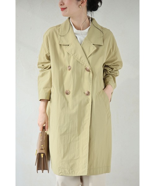 cawaii（カワイイ）の「定番デザインの軽やかライトコート（トレンチコート・レディース・ネイビー/ベージュ・FREE）」の13枚目の写真