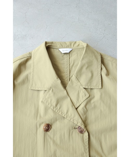 cawaii（カワイイ）の「定番デザインの軽やかライトコート（トレンチコート・レディース・ネイビー/ベージュ・FREE）」の15枚目の写真