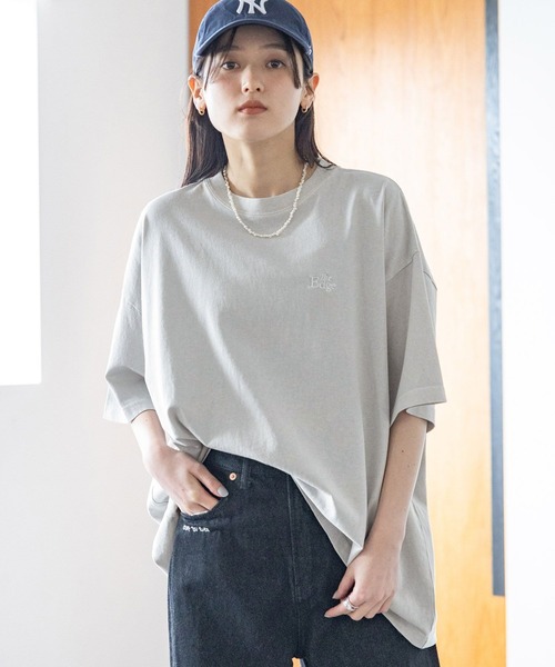 RAGEBLUE（レイジブルー）の「ロゴ刺繍ピグメントルーズTシャツ（Tシャツ/カットソー・レディース・ブラック/グレー/ピンク/ブルー・FREE）」の15枚目の写真