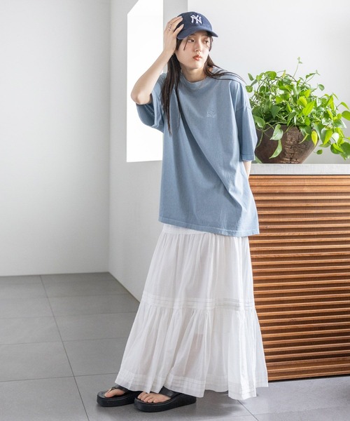 RAGEBLUE（レイジブルー）の「ロゴ刺繍ピグメントルーズTシャツ（Tシャツ/カットソー・レディース・ブラック/グレー/ピンク/ブルー・FREE）」の17枚目の写真