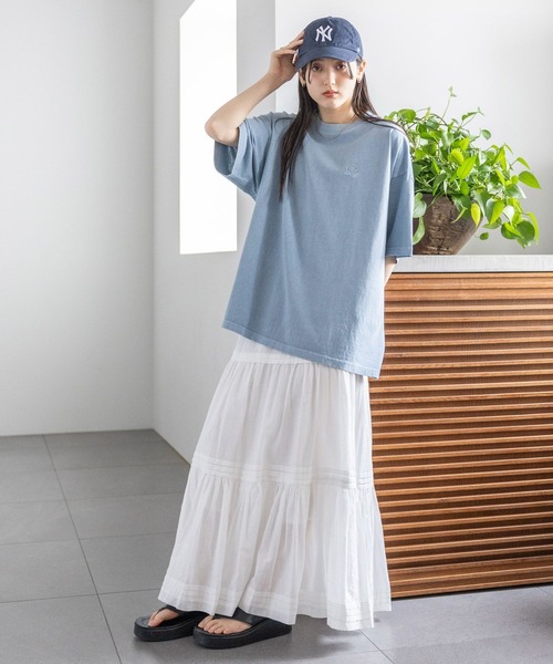 RAGEBLUE（レイジブルー）の「ロゴ刺繍ピグメントルーズTシャツ（Tシャツ/カットソー・レディース・ブラック/グレー/ピンク/ブルー・FREE）」の18枚目の写真