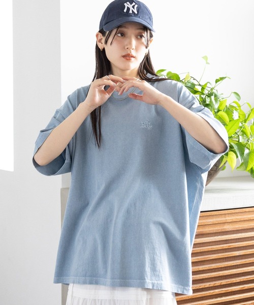 RAGEBLUE（レイジブルー）の「ロゴ刺繍ピグメントルーズTシャツ（Tシャツ/カットソー・レディース・ブラック/グレー/ピンク/ブルー・FREE）」の20枚目の写真